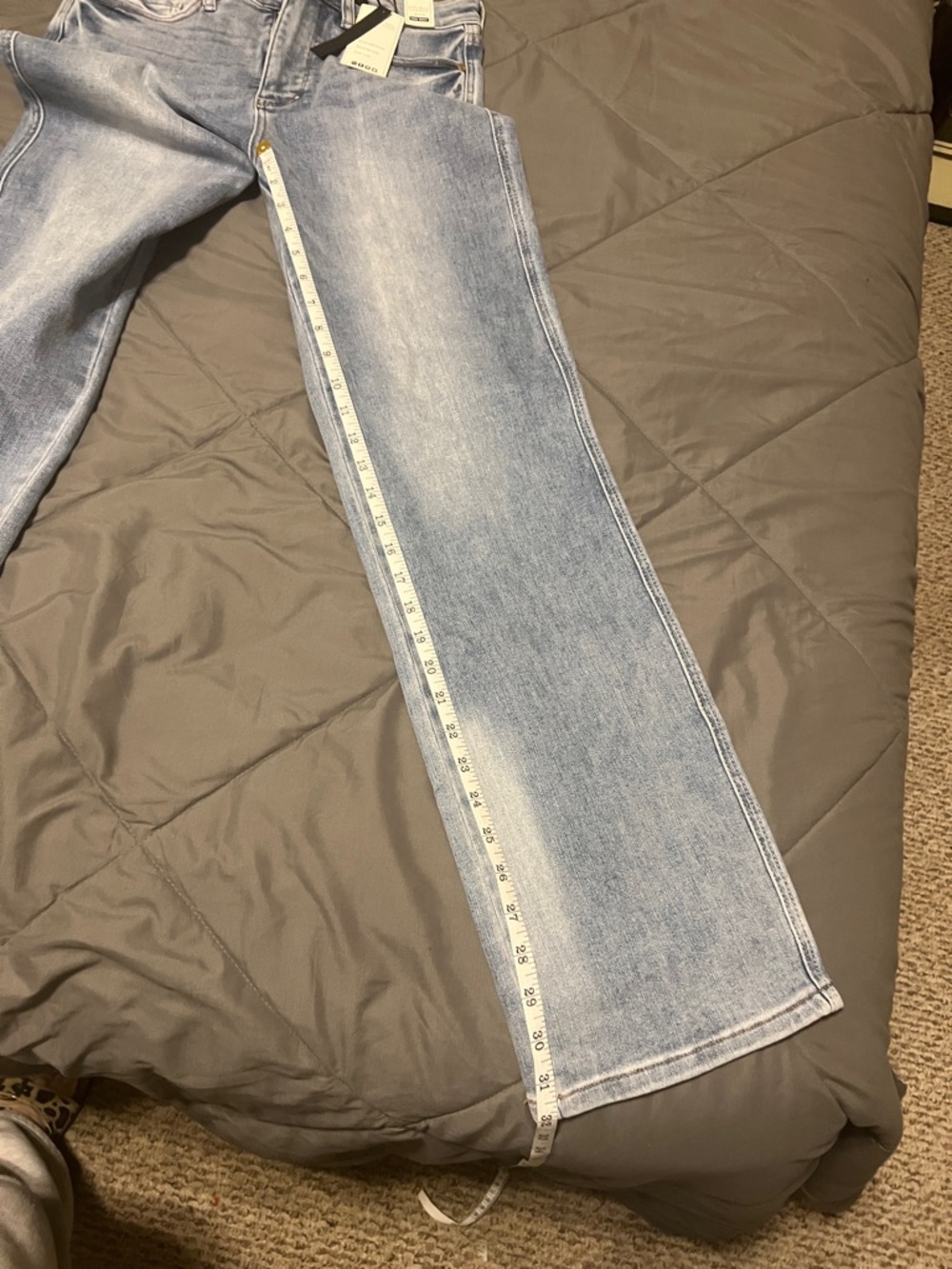 Wide-Leg Light Blue Women's Jeans - Picture 9 of 9